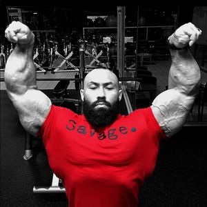 2 Bodybuilding Style T-Shirts Large Bundle